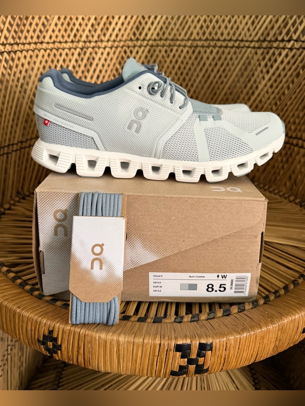 On Cloud 5 Women’s Running Shoes Surf Cobble  Sz W8.5 NEW IN BOX Cloud